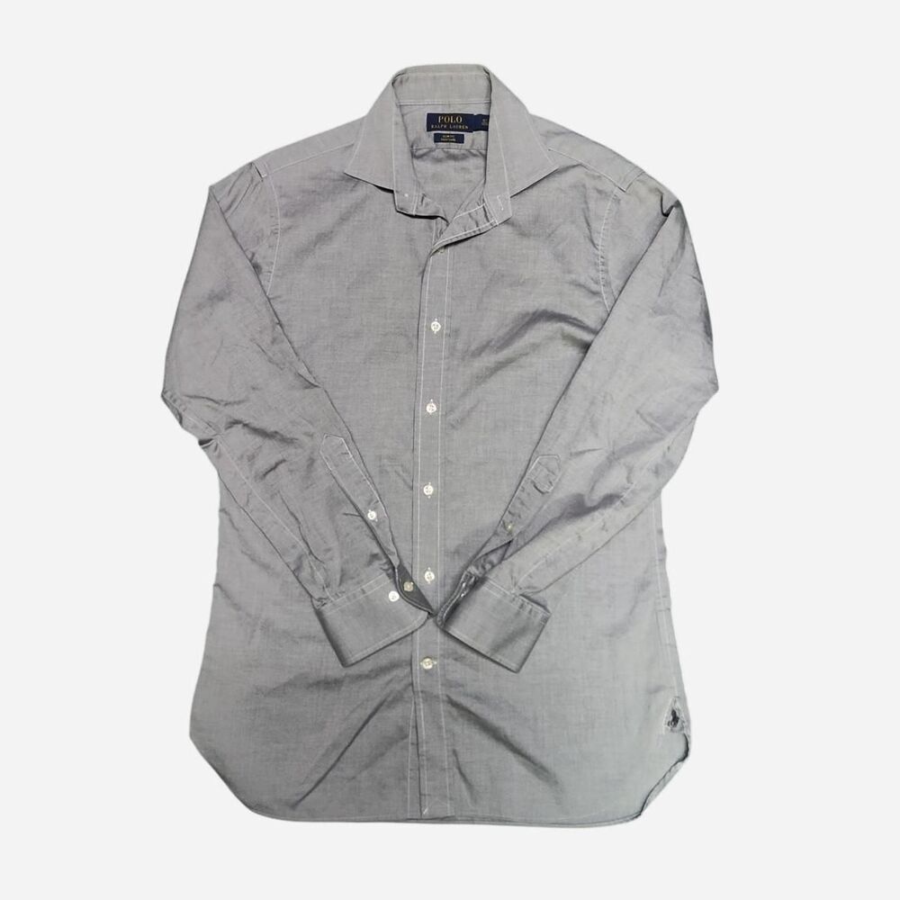 Polo Ralph Lauren grey Metallic dress shirt button up size M